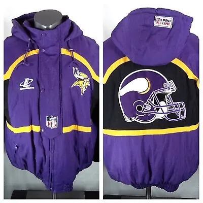 VTG 90’s NFL Proline LogoAthletic Minnesota Vikings (Med) Full-Zip Puffer Jacket • $100