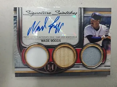 2023 Topps Museum Collection Swatches Triple Relic 34/99 Wade Boggs Auto • $53.99
