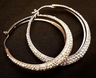 Michael Kors Brilliance Silver Tone Pave Rhinestone Earrings • $16.50