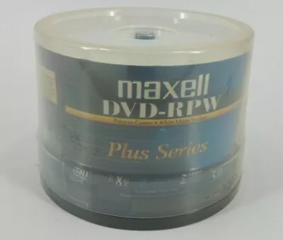 NEW Maxell DVD-RPW Plus Series DVD-R Blank Disc 50 Pack White & Printable Japan • $19.99