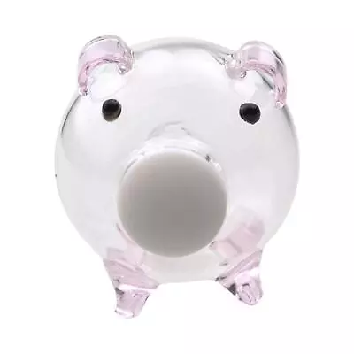 60mmx40mm Glass Piggy Bank Money Bank Cute Child Saving Money Box Change Box • £7.18