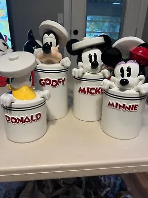 Disney Mickey Mouse Peek -A-Boo And Friends 4 Piece Canister Set • $320