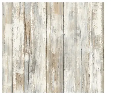 $34.99 • Buy RoomMates Distressed Wood Peel & Stick Wall Decor - NEW
