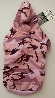 Zack & Zoey Pink Camo Fleece Hoodie W/Leash Hole Size XS & S • $8.75