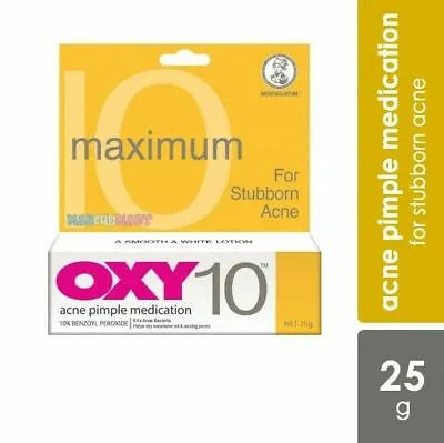 £14.23 • Buy OXY 10 25g - 10% Benzoyl Peroxide Stubborn Acne Pimple - Maximum Strength