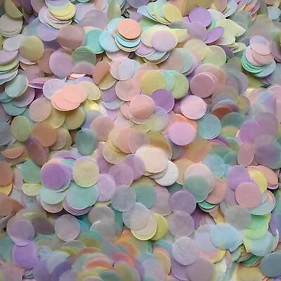 Confetti PASTEL PAPER Biodegradable Round Wedding Festival Party Pop Table Decor • £1.89