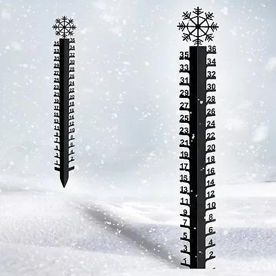 36 Inch Snow Gauge OutdoorSnowflake Iron Art Snow GaugeMetal Snow Measuring S... • $28.68