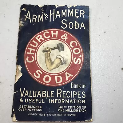 Arm & Hammer Baking Soda New York Rare Vintage 1908 Brochure Kitchen Recipes • $39.99