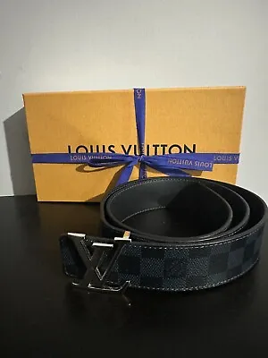 Louis Vuitton Men’s Belt Damier Cobalt Navy Size 90 M0087 Original Package • £250