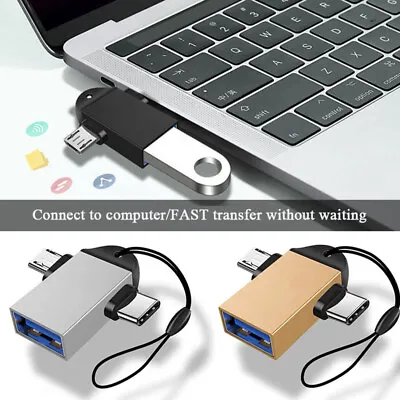 Connector OTG USB 3.0 Female To Micro/USB C Male Converter Adapter - • $1.38