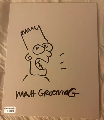 Matt Groening  The Simpsons  Signed Autographed Bart Simpson Sketch W/ COA RARE • $1499.99