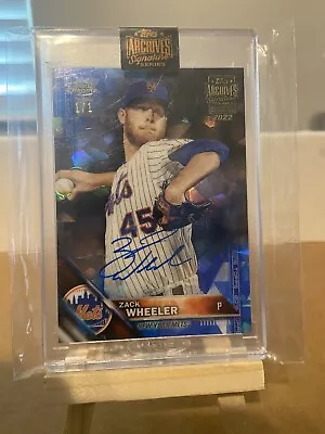 Topps Archives Zach Wheeler Chrome Sapphire 1/1 Autograph Mets! • $109
