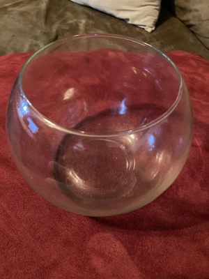 $4.50 • Buy Clear Glass Bubble Bowl Vase, For Fish, Flowers, Floating Candles- 6  X 4.75 