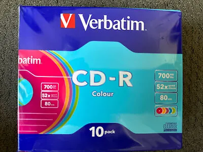 Verbatim Vinyl/CD-R 10 Pack 5 Colors - BRAND NEW & SEALED • $13.99