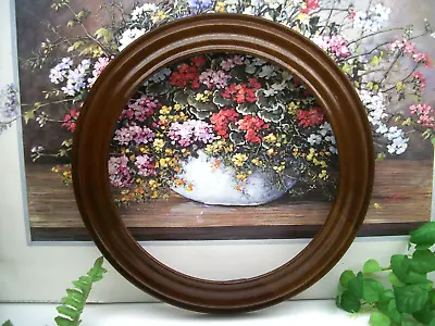 Van Hygan & Smithe  WOODRIDGE  11 1/4   Round Collector Plate Wood Frame • $23.98