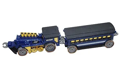 Hot Wheels 2010 Mattel Rapid Transit Trains Series Steamin Demon Blue Gold Rare • $14.99