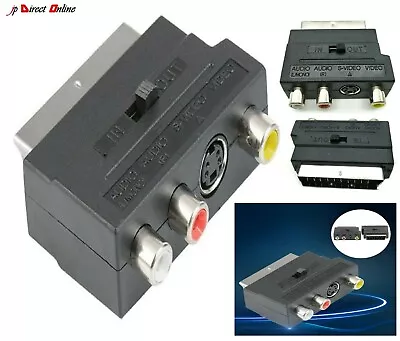 £2.98 • Buy RGB Scart Socket To Composite 3 RCA SVHS S-Video AV TV Audio Cable Adapter DVD