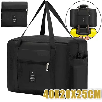 Hand Luggage Travel Bag 40x20x25cm Trolley Holder Bag Foldable For Airplane UK • £10.99