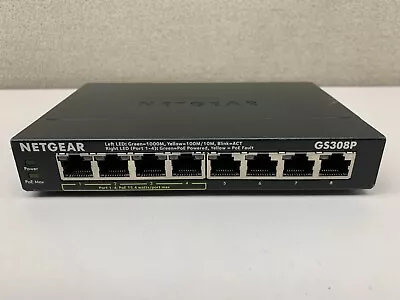 NETGEAR GS308P 8-Port Gigabit Ethernet Switch With 4-Port PoE | RNW556 • $24.99