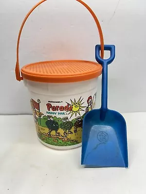 Vintage McDonald’s Happy Meal ‘86 Parade Pail Bucket W/ Shovel & Sand Grater Lid • $7.99