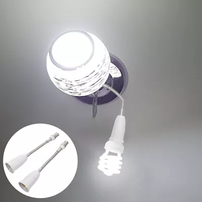  2 Pcs Light Bulb Adapter Night Outlet E14 To E27 Lamp Holder Bracket • £9.18
