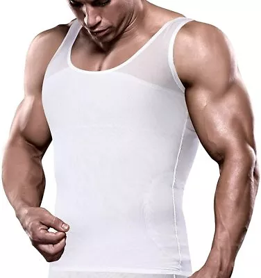 Men's Compression Shirt Hide Gynecomastia Moobs Chest Body Shaper Underwear • $17.79