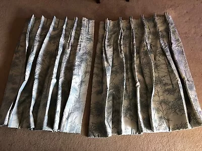 2 Pairs Of Pre-loved Handmade Cottage Curtains (Laura Ashley Material) • £50
