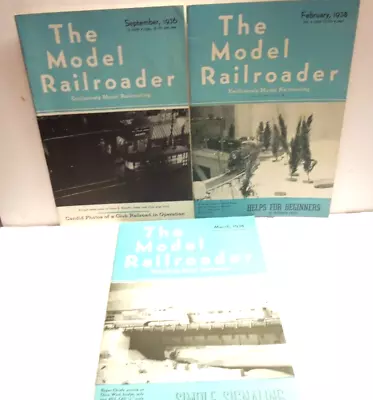 Lot Of 3 Vintage Model Railroader Magazines 1936 1938 • $14.99