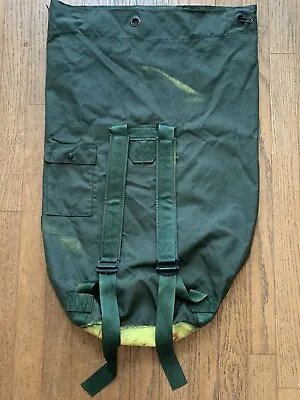 Vintage US Army GI Genuine Military Issue Duffle Bag Backpack Straps Olive  • $44