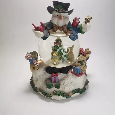 Vintage Avon Gift Collection Snowman Musical Light-Up Snow Globe • $50