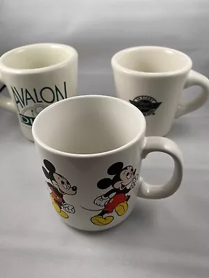 3 Mugs - Mickey Mouse Coffee Mug Made In Korea - Steak N Shake - Avalon Diner • $11.55