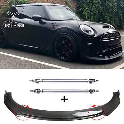 For Mini Cooper F56 R56 Front Bumper Lip Splitter + Side Skirt Carbon Fiber Kits • $109.65