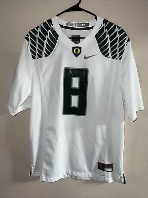 NIKE Team Marcus Mariota 8 NCAA Mighty Oregon Ducks Football Jersey Medium • $59.99