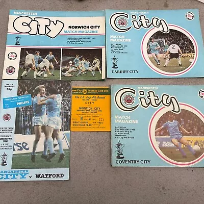 Manchester City Vintage Match Programmes 81/82/86 • £5