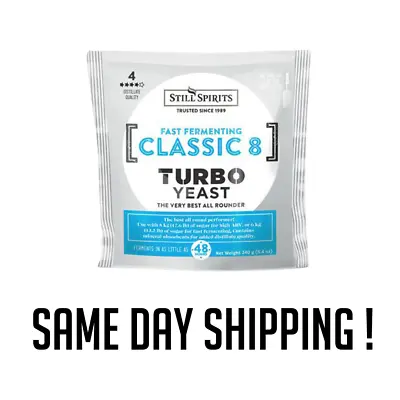 Still Spirits Classic 8 Turbo Yeast High Yield Clean Fermentation FAST SHIPPING! • $18.49