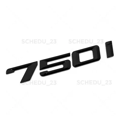 Gloss Black 750i Letter Logo Emblem Trunk Lid M Power Sport Performance F01 F04 • $13.59