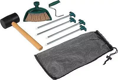 Premium Tent Kit Set 4Steel Tent Pegs/Rubber Mallet/Broom/Dustpan Stake Puller • $21.99