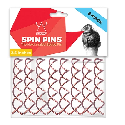 $10.44 • Buy Spiral Bobby Pins 8 Pack Spin Pins, Easy & Fast Bun Maker Twist Hair Pins For Wo
