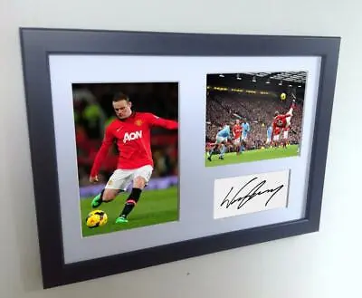 Signed Overhead Goal Wayne Rooney Manchester United Autograph Photo Picture A4 • $31.11