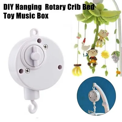 Rotary Windup Music Box For Infant Baby Cot Mobile Crib Bed DIY Kit Toy • £7.85