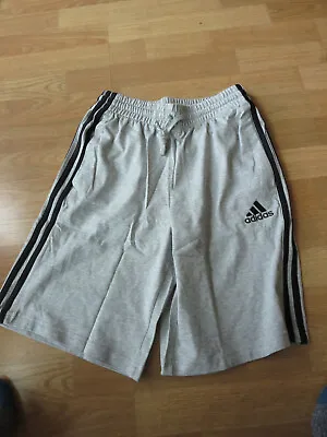 NWT Adidas Men Essentials Fleece 3-Stripes Shorts Mens Small Grey Heather H20859 • $9.99