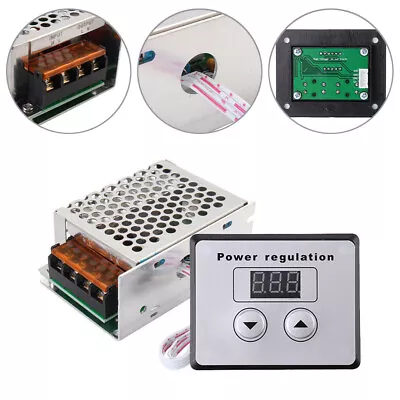 4000W 220V AC SCR Electric Power Voltage Regulator Dimmer Motor Speed Controller • £9.39