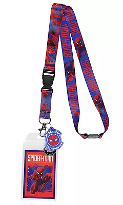 Marvel Spider-Man ID Badge Holder Lanyard W/ Rubber Pendant And Collectible • $9.95