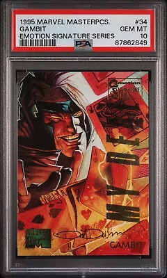 1995 Marvel Masterpieces Gambit # 34 Emotion Signature Series PSA 10 Very Rare • $375