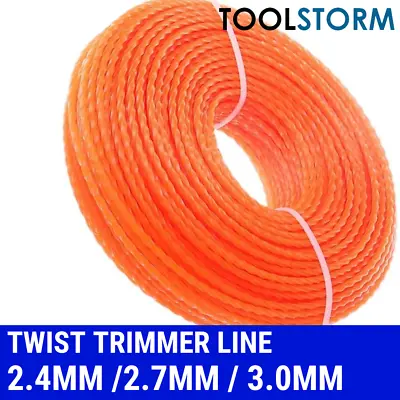 Commercial Spiral Twist Trimmer Line 2.4mm 2.7mm 3.0mm Whipper Snipper Cord • $25.99