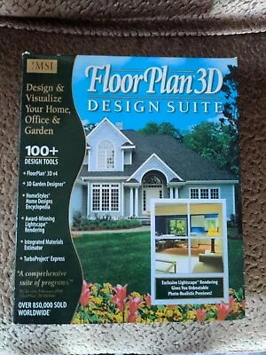 FloorPlan 3D Design Suite. For PC Windows 95. 3D+2D CAD Design. On 2 CDs • £20