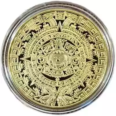 Golden Plated Lucky Coin - Maya Commemorative Coin • $3.95