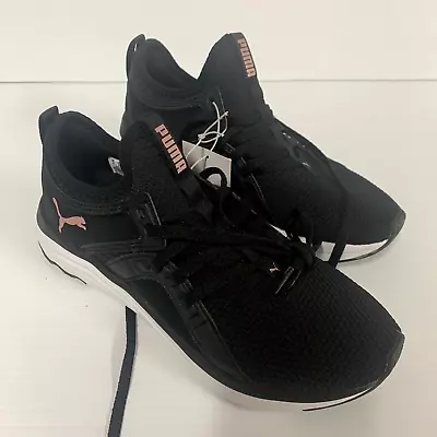$44.95 • Buy Puma Softride Sophia Running  Shoes Women's Size 6.5 Black Rose Gold BNWT