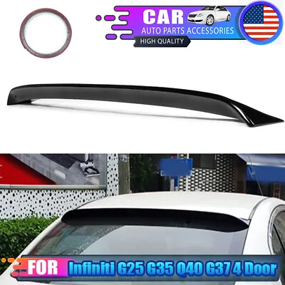 Black FOR Infiniti G35 G37 Sedan 07-14 VIP Sport Style Rear Roof Spoiler Visor  • $59.98