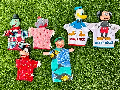 VINTAGE  Disney Hand Puppets 6 Piece.            (WD) • $25